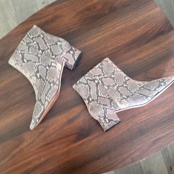 Corso Como Snakeskin Ankle Boots Pointed Toe 9 Mobwife Look - Picture 3 of 8